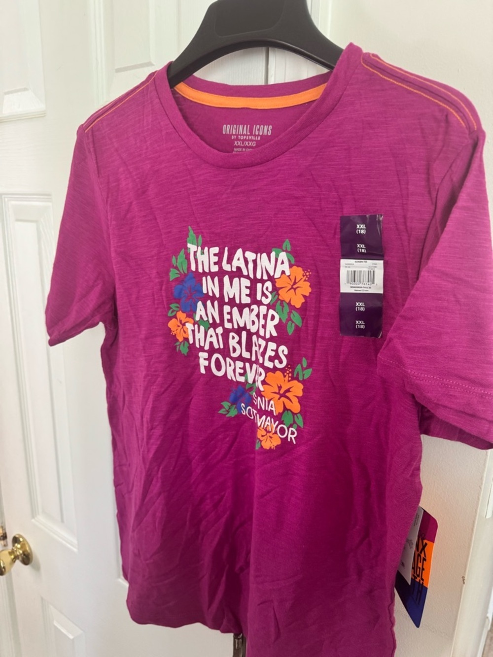 Topsville Original Icons Sonia Sotomayor Latina Quote Graphic T-Shirt XXL 18 NWT - Picture 6 of 10